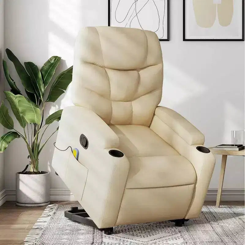 vidaXL Fauteuil inclinable de massage avec fonction releveur Gris clair