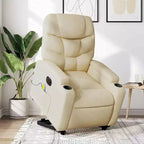 vidaXL Fauteuil inclinable de massage avec fonction releveur Gris clair