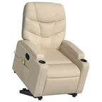 vidaXL Fauteuil inclinable de massage avec fonction releveur Gris clair