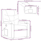 vidaXL Fauteuil inclinable de massage avec fonction releveur Gris clair