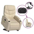 vidaXL Fauteuil inclinable de massage avec fonction releveur Gris clair