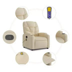 vidaXL Fauteuil inclinable de massage avec fonction releveur Gris clair