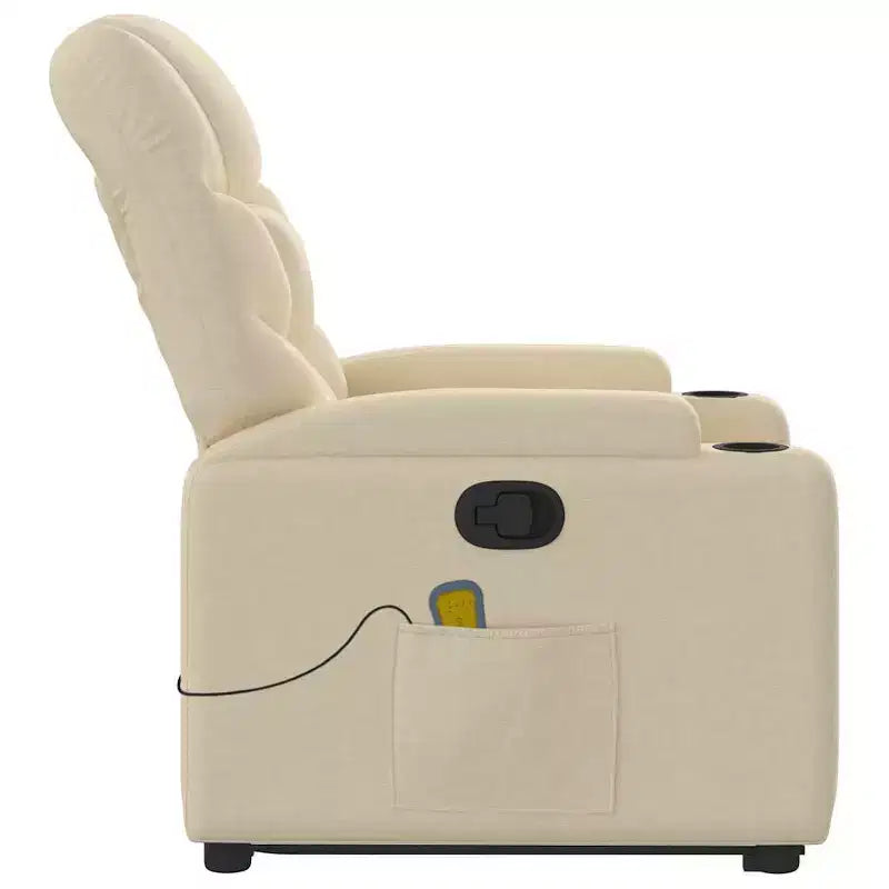 vidaXL Fauteuil inclinable de massage avec fonction releveur Gris clair