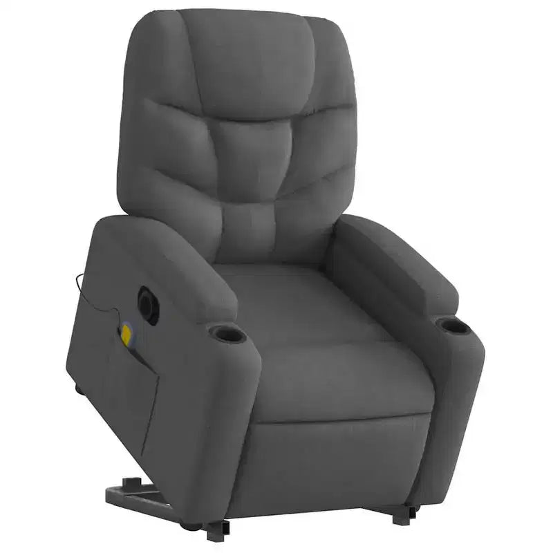 vidaXL Fauteuil inclinable de massage avec fonction releveur Gris clair