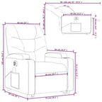 vidaXL Fauteuil inclinable de massage avec fonction releveur Gris clair