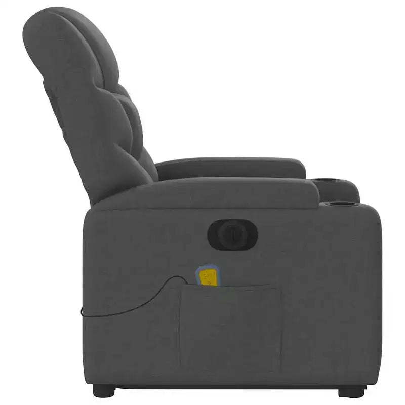 vidaXL Fauteuil inclinable de massage avec fonction releveur Gris clair