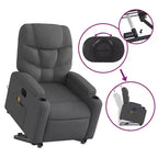 vidaXL Fauteuil inclinable de massage avec fonction releveur Gris clair
