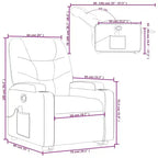 vidaXL Fauteuil inclinable de massage avec fonction releveur Gris clair