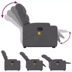 vidaXL Fauteuil inclinable de massage avec fonction releveur Gris clair