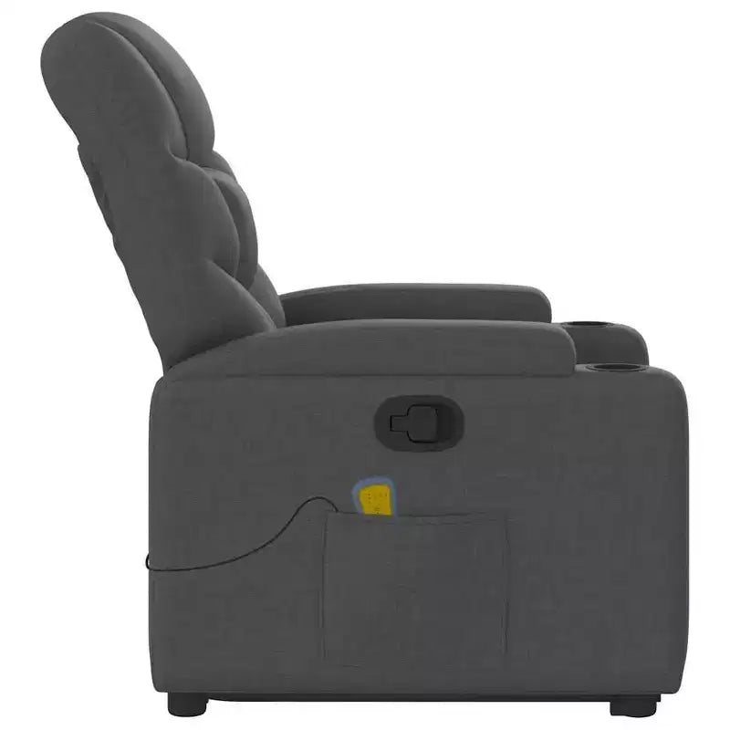 vidaXL Fauteuil inclinable de massage avec fonction releveur Gris clair