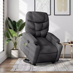 vidaXL Fauteuil inclinable de massage avec fonction releveur Gris clair