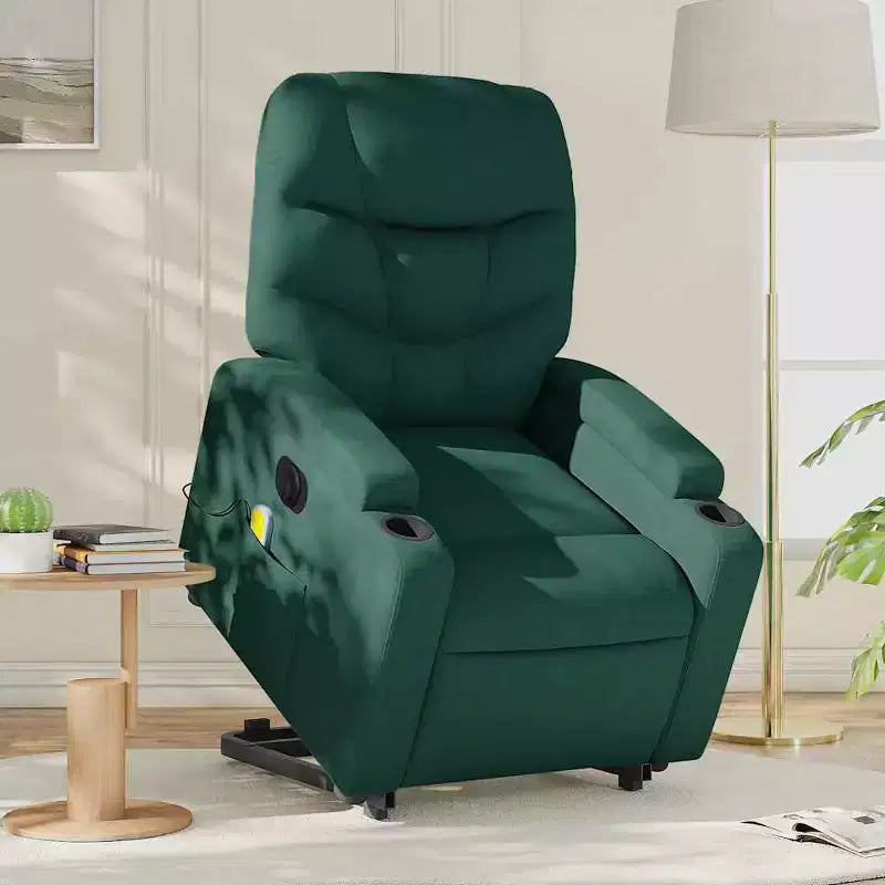 vidaXL Fauteuil inclinable de massage avec fonction releveur Gris clair
