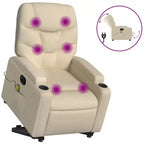 vidaXL Fauteuil inclinable de massage avec fonction releveur Gris clair