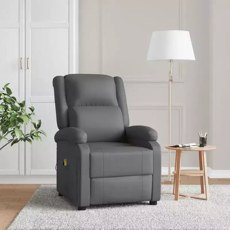 vidaXL Fauteuil de massage anthracite