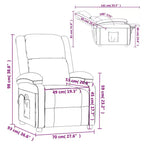 vidaXL Fauteuil de massage anthracite