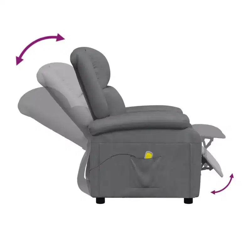 vidaXL Fauteuil de massage anthracite