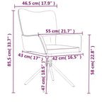 vidaXL Chaises pivotantes de salle à manger 2 pcs Velours noir