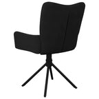 vidaXL Chaises pivotantes de salle à manger 2 pcs Velours noir