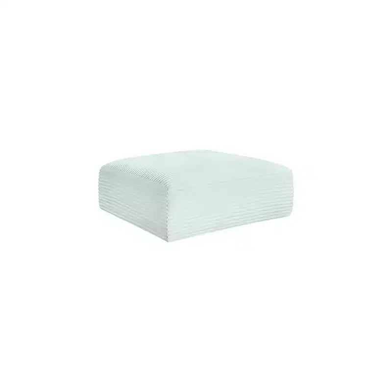 Meridian Furniture Pouf en tissu performant Shaggy Corduroy