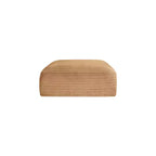 Meridian Furniture Pouf en tissu performant Shaggy Corduroy