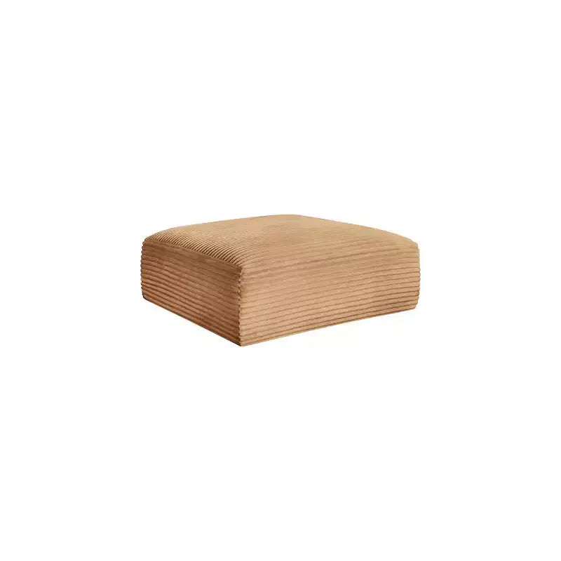 Meridian Furniture Pouf en tissu performant Shaggy Corduroy