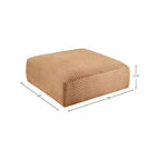 Meridian Furniture Pouf en tissu performant Shaggy Corduroy
