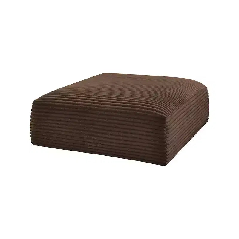 Meridian Furniture Pouf en tissu performant Shaggy Corduroy