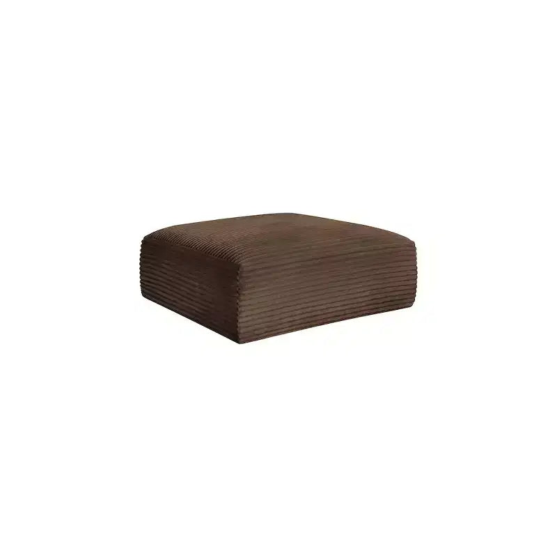 Meridian Furniture Pouf en tissu performant Shaggy Corduroy