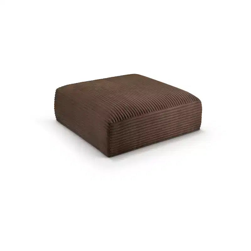 Meridian Furniture Shaggy Corduroy Performance Fabric Ottoman