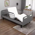 GDFStudio Aubin Adjustable Hospital Bed with Memory Foam Mattress