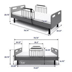 Lit d'hôpital réglable GDFStudio Aubin avec matelas en mousse à mémoire de forme