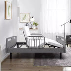 Lit d'hôpital réglable GDFStudio Aubin avec matelas en mousse à mémoire de forme