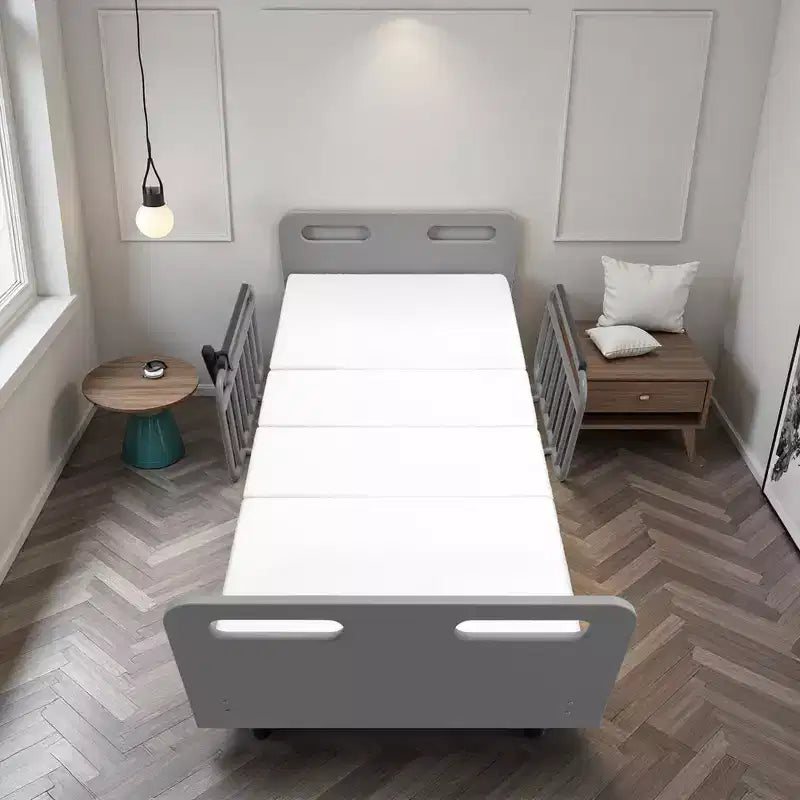 Lit d'hôpital réglable GDFStudio Aubin avec matelas en mousse à mémoire de forme