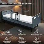 Lit d'hôpital réglable GDFStudio Aubin avec matelas en mousse à mémoire de forme