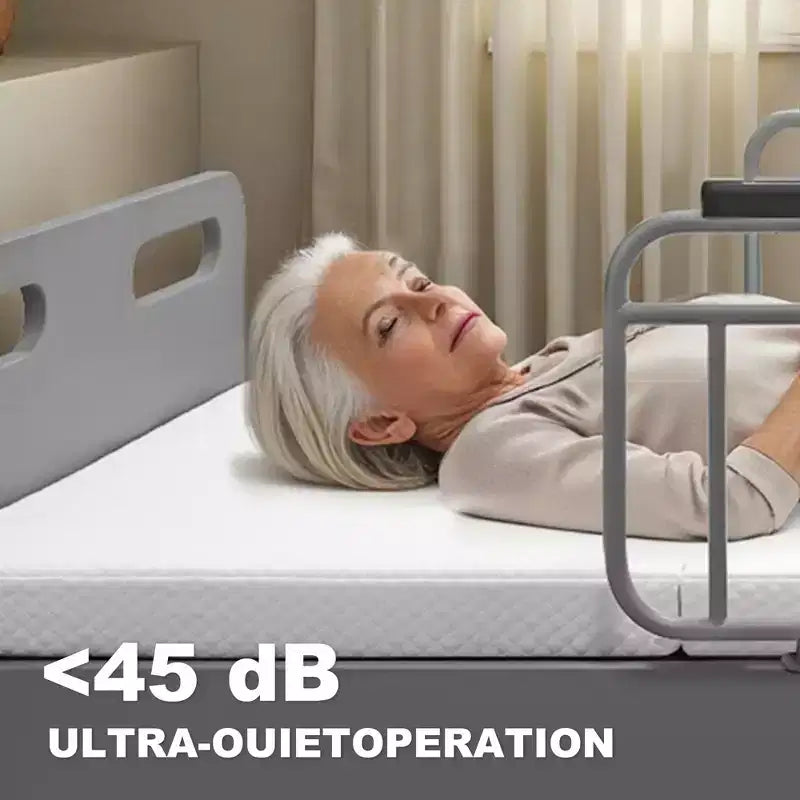 Lit d'hôpital réglable GDFStudio Aubin avec matelas en mousse à mémoire de forme