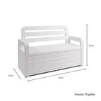Toomax Foreverspring Coffre Banc 265 L en anthracite résistant aux intempéries et aux UV pour meubles de terrasse, de piscine et rangement extérieur