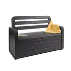 Toomax Foreverspring Coffre Banc 265 L en anthracite résistant aux intempéries et aux UV pour meubles de terrasse, de piscine et rangement extérieur