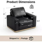 Canapé modulable Dyonery Deep Seat pour salon, structure en bois massif, coussins à ressorts, housses amovibles, assemblage facile pour petits espaces