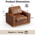 Canapé modulable Dyonery Deep Seat pour salon, structure en bois massif, coussins à ressorts, housses amovibles, assemblage facile pour petits espaces