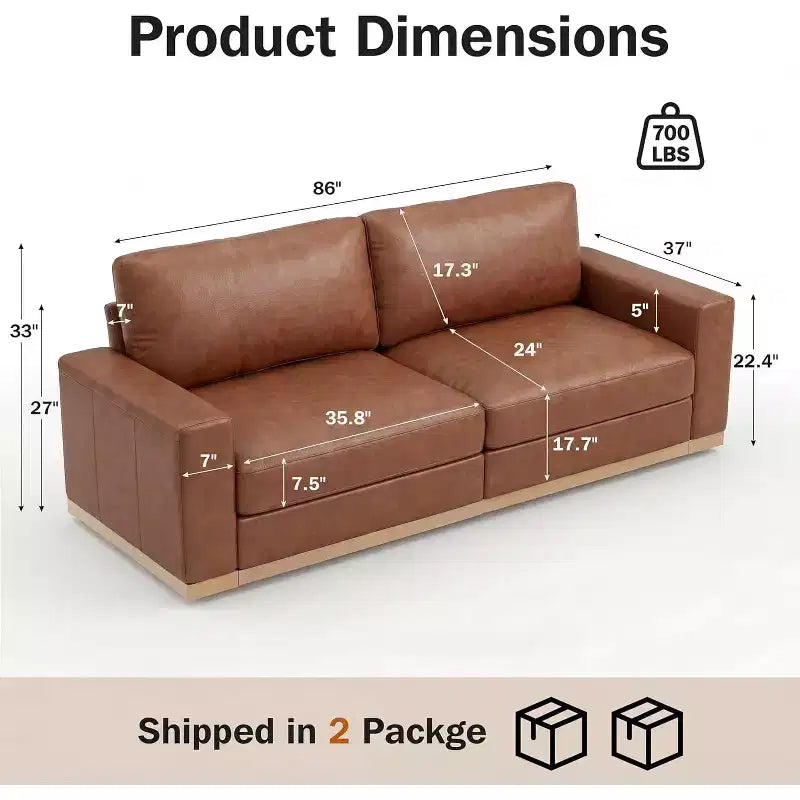 Canapé modulable Dyonery Deep Seat pour salon, structure en bois massif, coussins à ressorts, housses amovibles, assemblage facile pour petits espaces