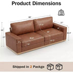 Canapé modulable Dyonery Deep Seat pour salon, structure en bois massif, coussins à ressorts, housses amovibles, assemblage facile pour petits espaces