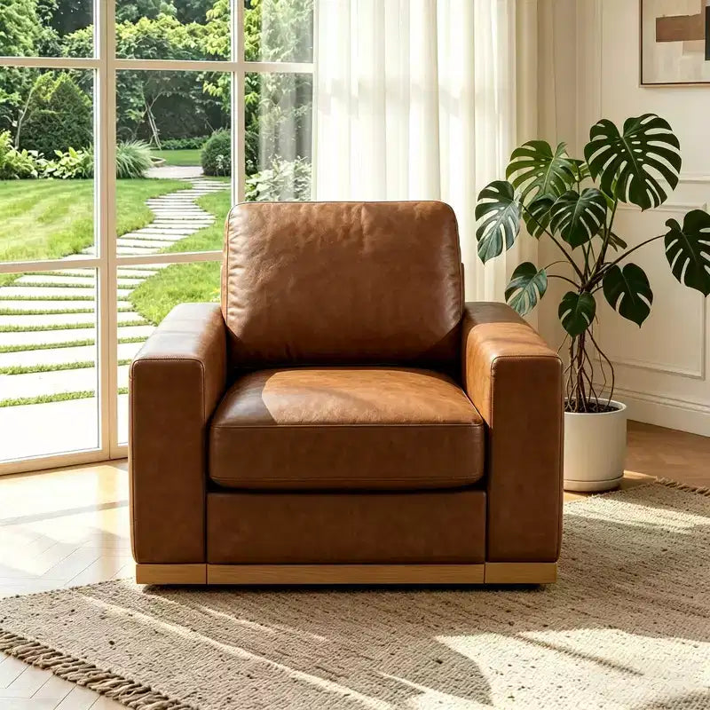 Canapé modulable Dyonery Deep Seat pour salon, structure en bois massif, coussins à ressorts, housses amovibles, assemblage facile pour petits espaces