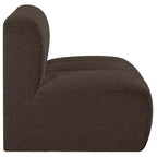 Chaise droite en tissu bouclé Arc Meridian Furniture