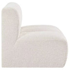 Chaise droite en tissu bouclé Arc Meridian Furniture