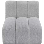 Chaise droite en tissu bouclé Arc Meridian Furniture