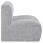 Chaise droite en tissu bouclé Arc Meridian Furniture