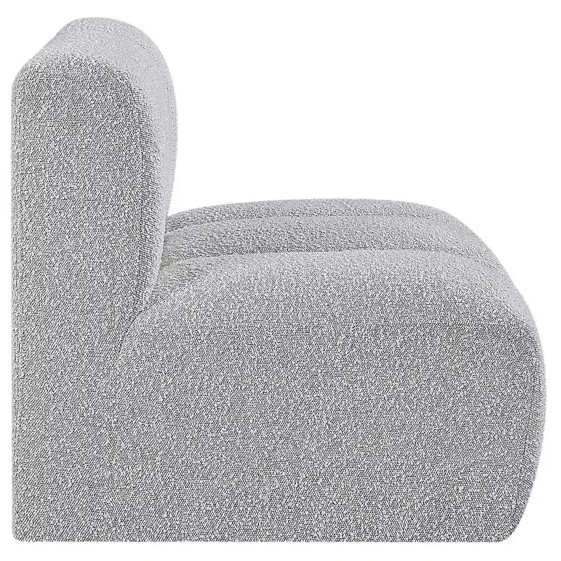 Chaise droite en tissu bouclé Arc Meridian Furniture