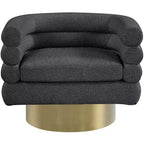 Meridian Furniture Chaise en tissu bouclé Tessa