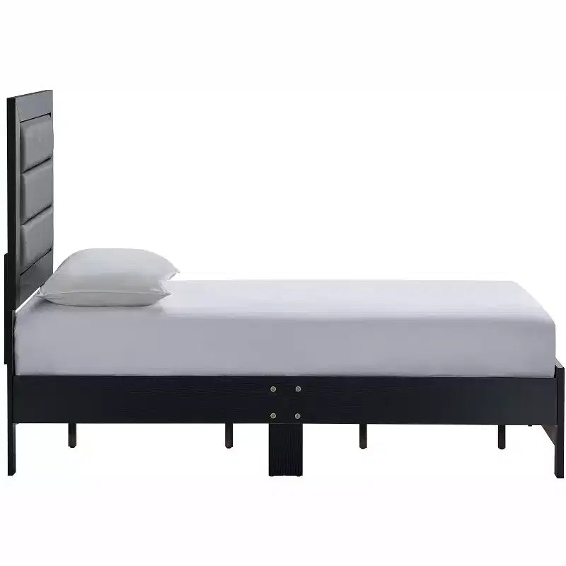 Lit jumeau Passion Furniture Plano avec cadre en bois noir