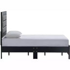 Lit jumeau Passion Furniture Plano avec cadre en bois noir